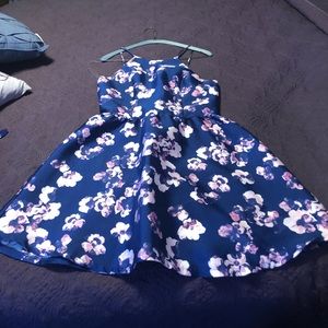 Floral A-Line Mini Flare dress